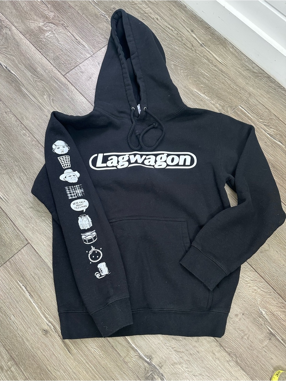 Lagwagon Black Logo Hoodie with Sleeve Icons